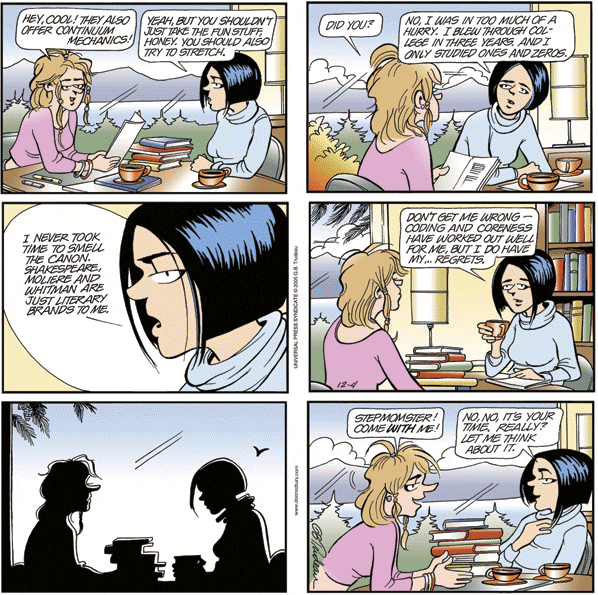 Doonesbury (c) 2005 G.B. Trudeau. Used by permission of Universal Press Syndicate. All rights reserved.
